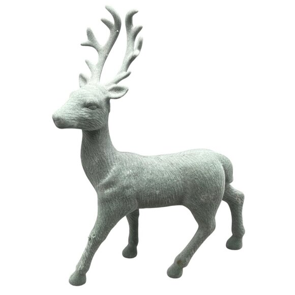 2021 Wonder shop Target Flocked blue reindeer Christmas Decor 13" Standing Figur - Picture 1 of 11